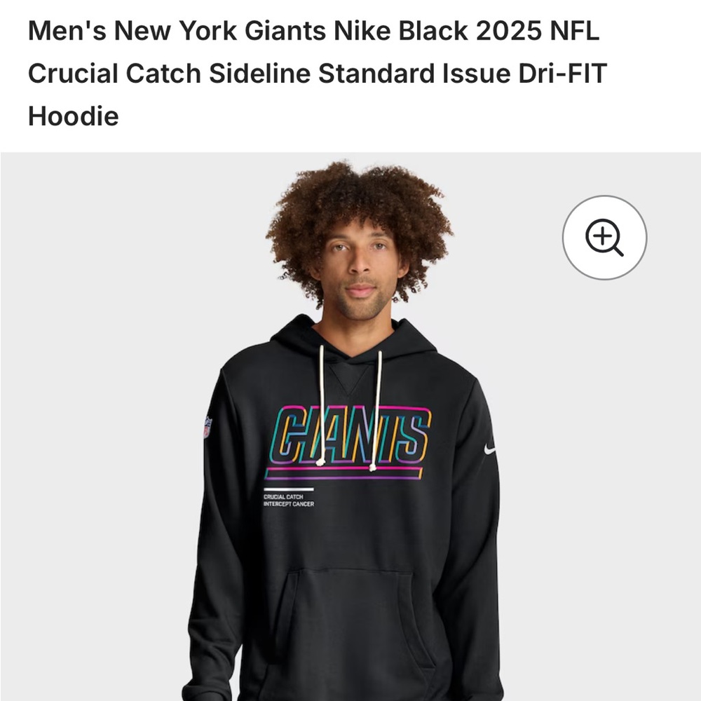 Nike Black Giants Hoodie with Colorful Logo